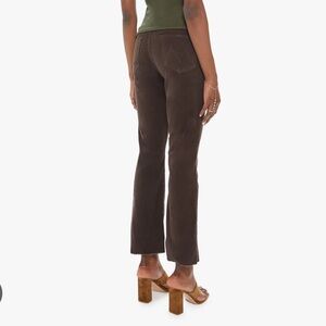 MOTHER  The Hustler Ankle Fray Brown Corduroy Pants